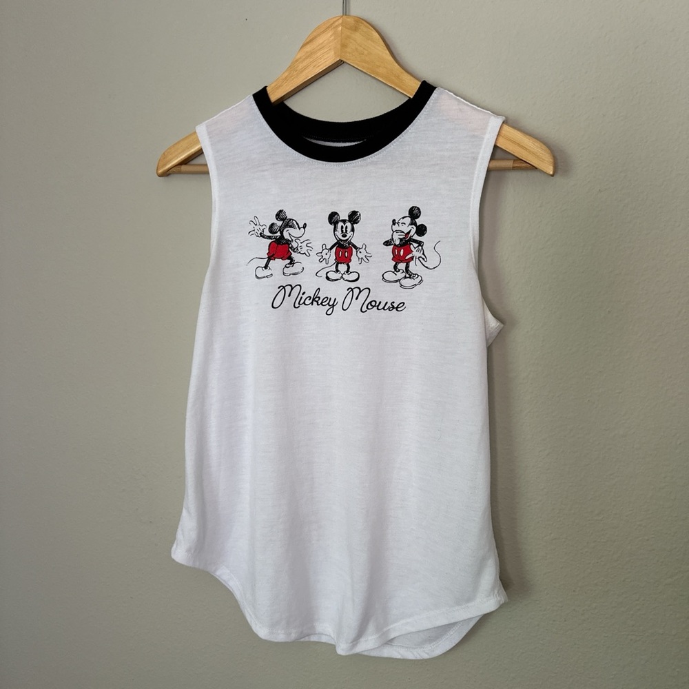Disney Mickey Mouse white and black tank top